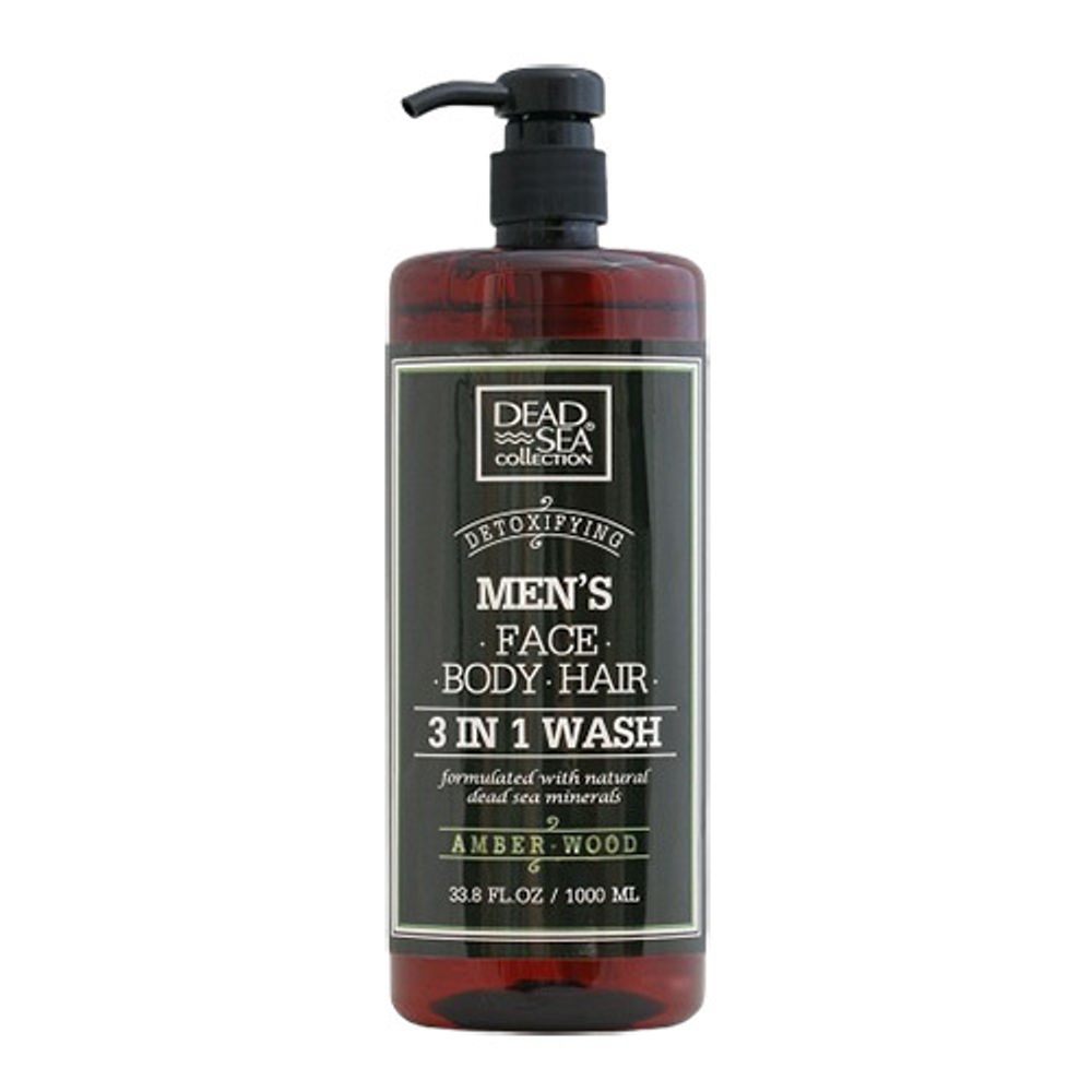 Мужской гель для душа, волос и лица для мужчин Янтарное дерево DSC Men’s Amberwood Face, Hair & Body Wash 1л