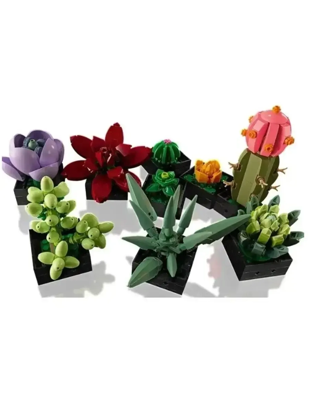 Конструктор Цветы Суккуленты 771 деталь 88039/подарок