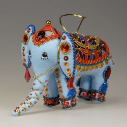 Бисерная ёлочная игрушка Индийский Слон