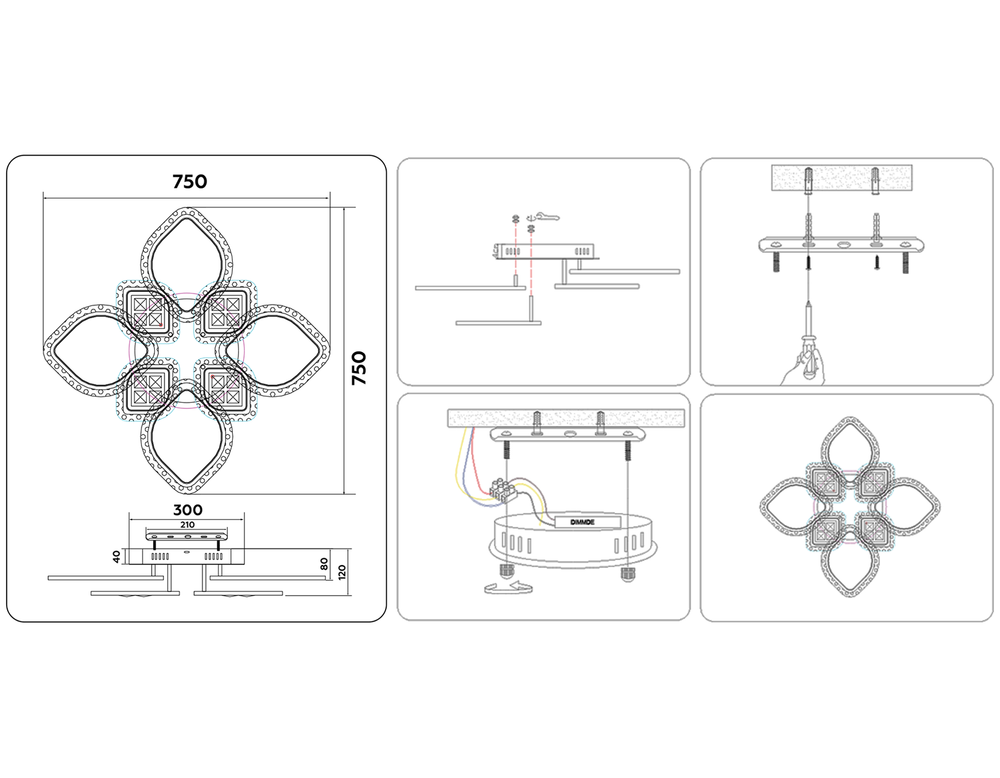 Ambrella Потолочный светодиодный светильник с пультом Ice FA2835