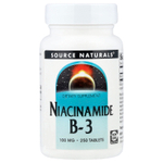Source Naturals, Никотинамид B-3, 100 мг, 250 таблеток
