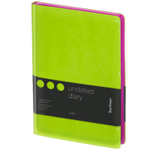 Ежедневник недатированный, А5, 136л., кожзам, Berlingo "Fuze", цветной срез, салатовый
