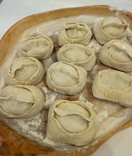 манты с бараниной