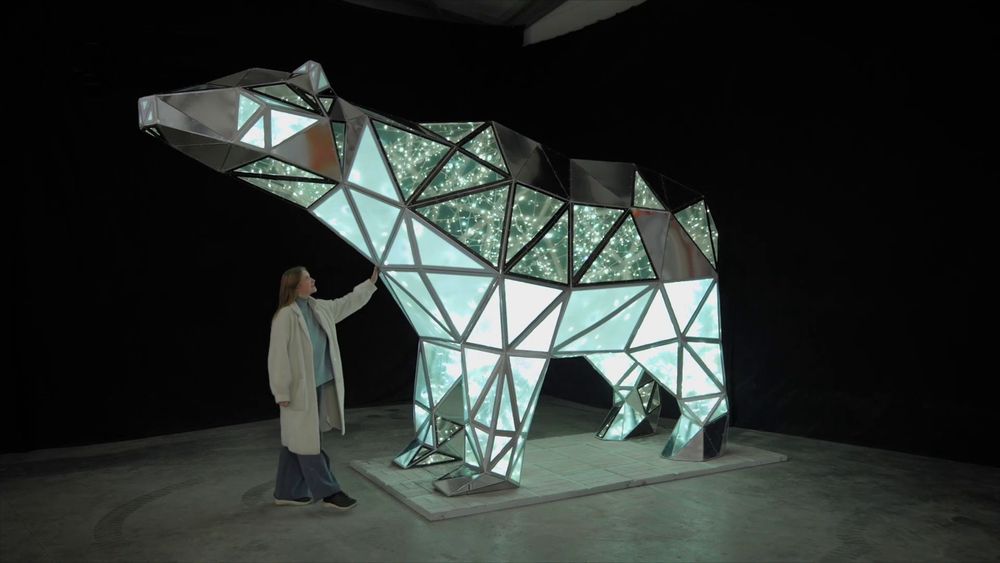 Полигональный светодиодный "Медведь"