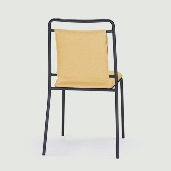 Стул металлический с мягким сиденьем и спинкой Sven песочный