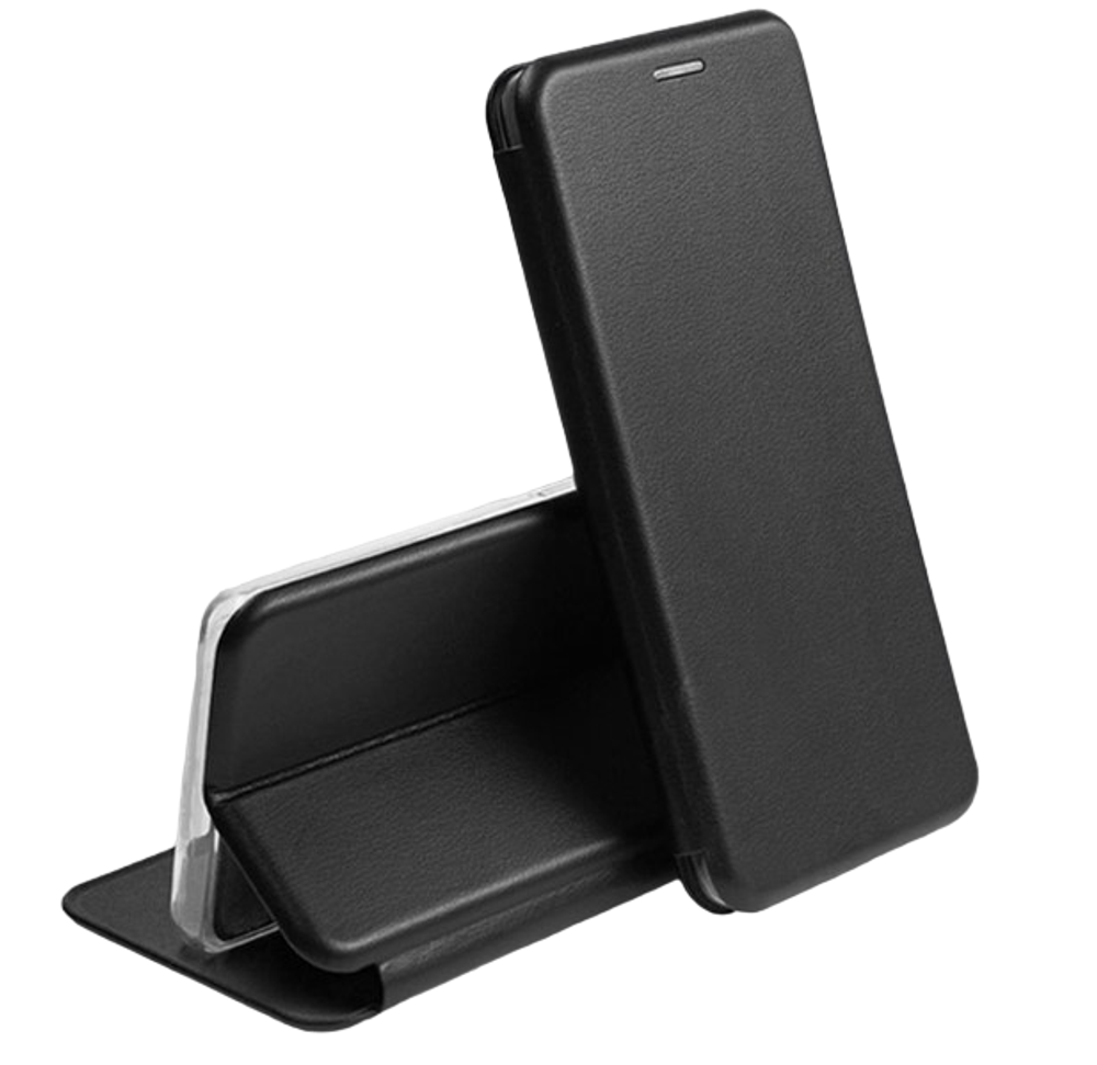 Чехол книжка Samsung A04s с силиконовой вставкой черный Zibelino