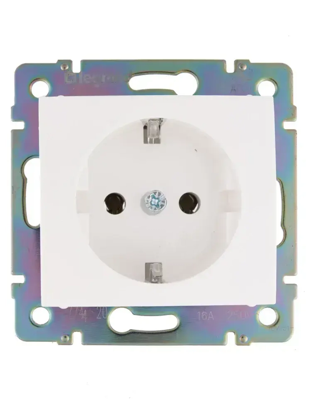 Розетка Legran Vаlena цвет белый с заземлением (1шт) + рамка 1пост 1шт