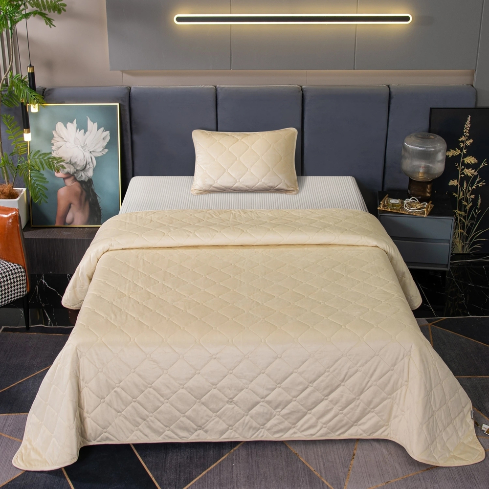 Велюровое покрывало ромб OVF038