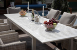Раскладной обеденный стол «Тоскана» из алюминия, цвет светло-серый