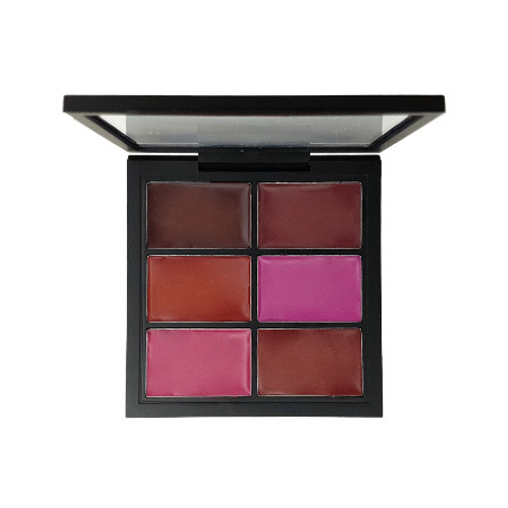 Палетка помад для губ 6 оттенков Makeover Paris Pro Lip Palette The Plums
