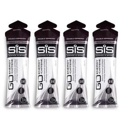 Гель энергетический с кофеином 150 мг SIS Go PLUS Caffeine Gel, Двойной Эспрессо, 60мл 4шт