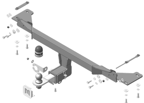 Фаркоп Motodor для Geely Atlas Pro, 2021-н.в. (оцинк. Шар)(паспорт и сертификат в комплекте)(без электрики) 94205-E