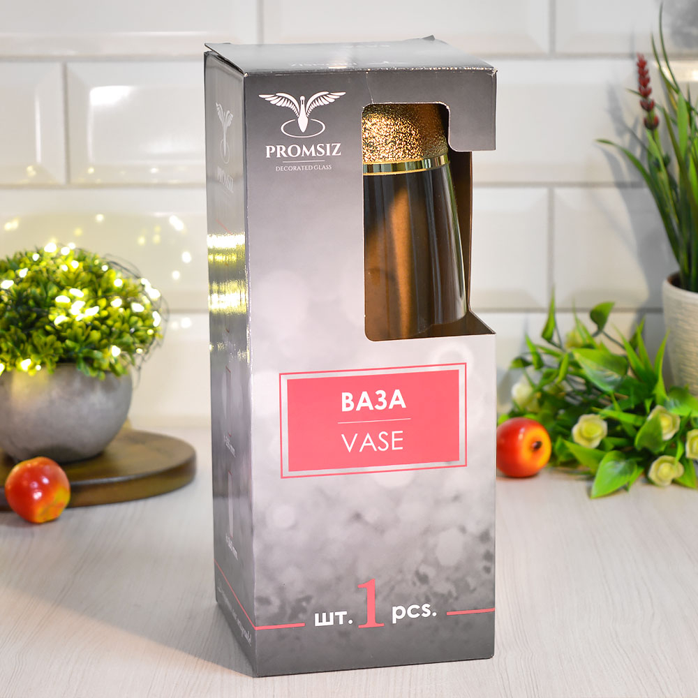 Ваза для цветов "Золотой карат" 26см