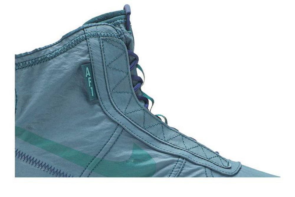 Кроссовки Nike Air Force 1 Shell Midnight Turquoise (Женская размерная сетка)