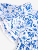 Платье для девочки Next E86-996, Белый, Синий