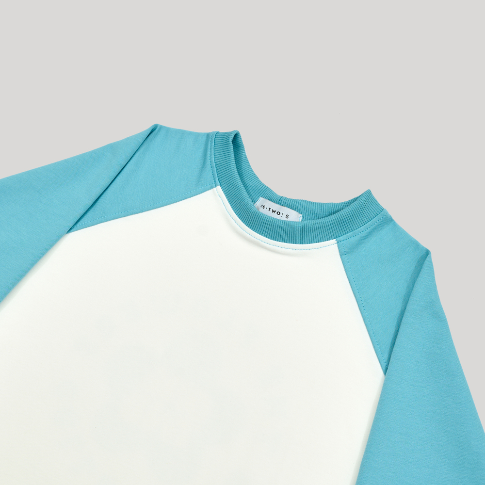 LS T-Shirt Raglan Duo Delphinium