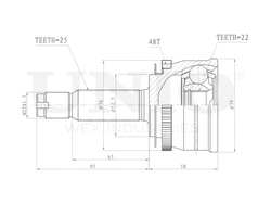 ШРУС внешний UNIO CVJ-20026
