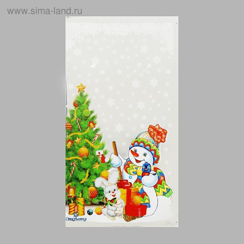 Пакет подарочный "Открытка" 20 х 35 см, цветной металлизированный рисунок СЛ