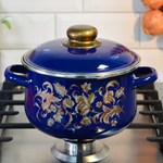 Кастрюля 2л коническая "Драгоценная" синяя