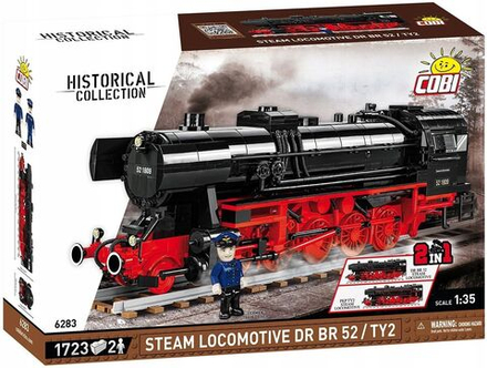 Конструктор пластиковый Cobi STEAM LOCOMOTOVE DR BR 52/TY2 - Сборная модель - Паровоз 1723эл. - Коби 6283