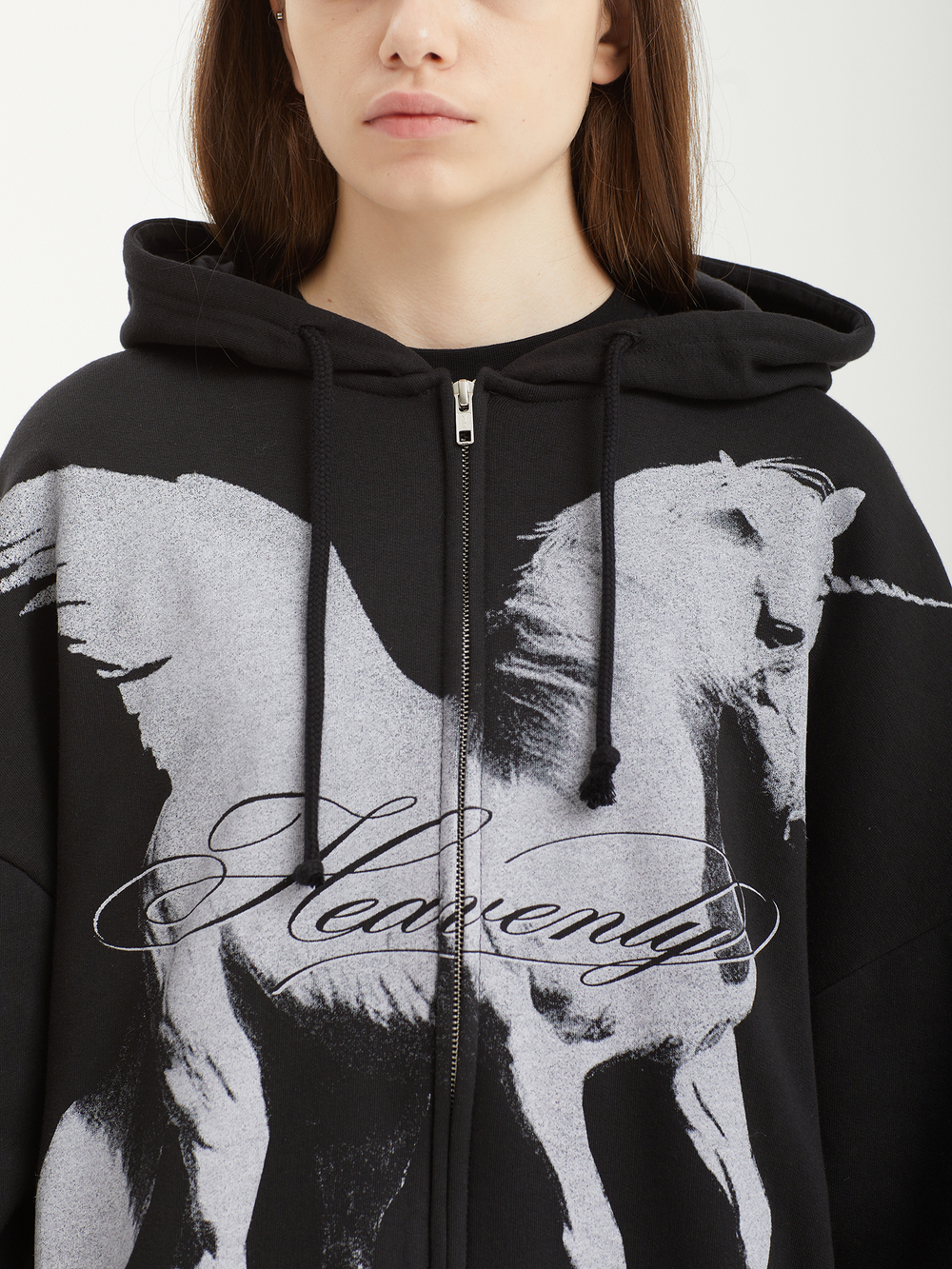 Женская Толстовка Black Unicorn Graphic Oversized Zip Up
