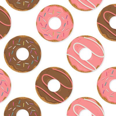 Сладкий летний узор с пончиками