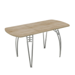 Стол Паук раздвижной В1, ЛДСП (1100*700*400) Дуб Сонома, КРОМКА: дуб сонома / Хром