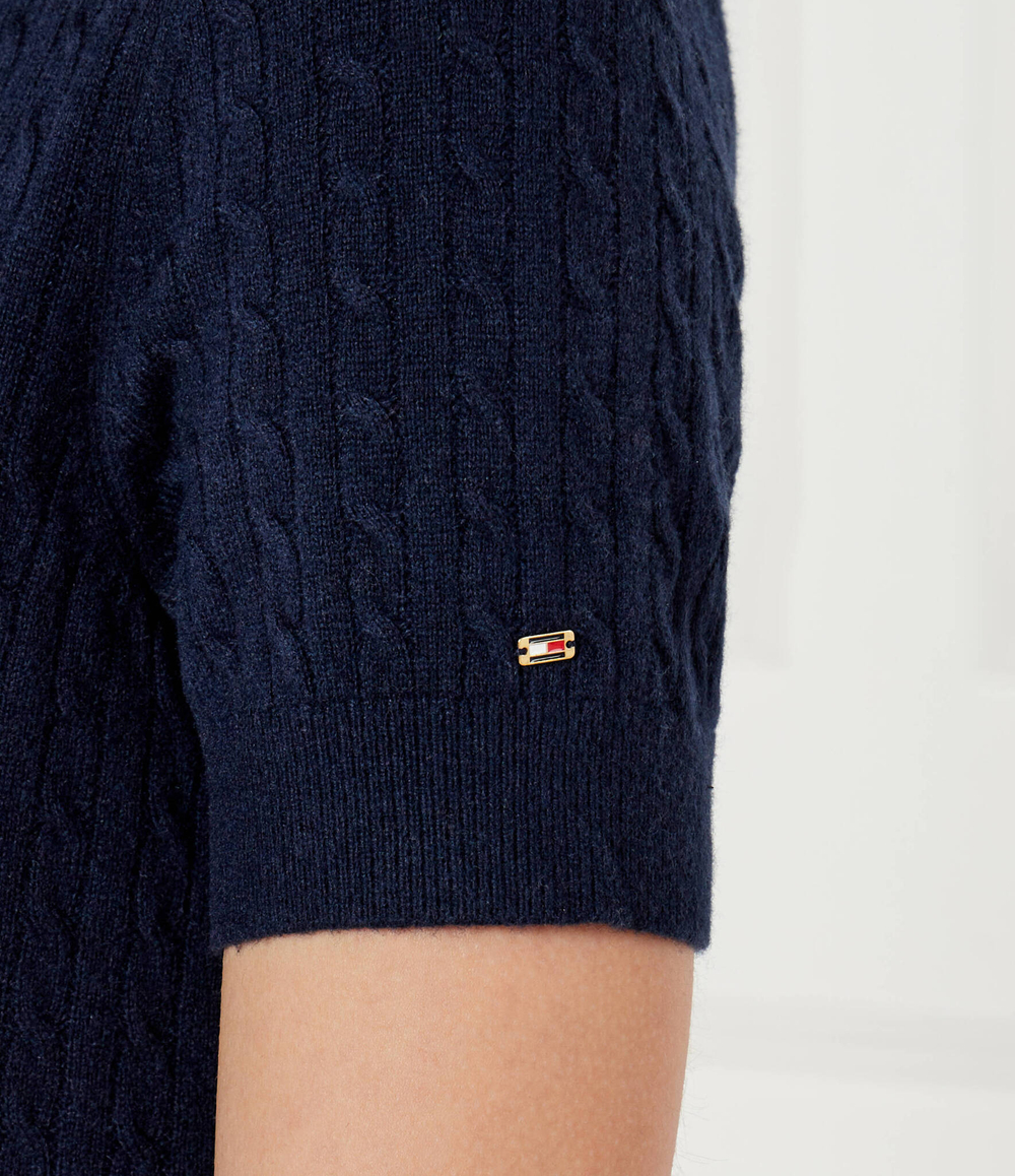 Шерстяной кардиган Tommy Hilfiger - темно-синий(WW0WW43958)