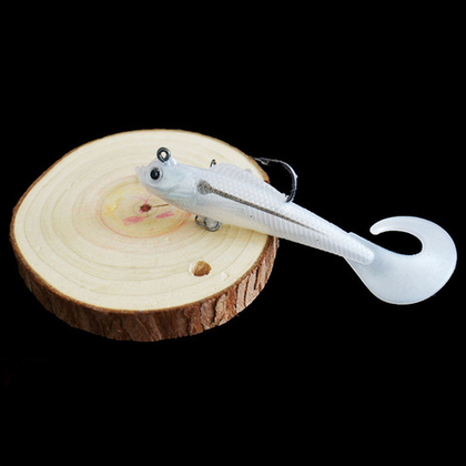 Мягкая силиконовая приманка твистер для рыбалки свинцовая голова с крючками