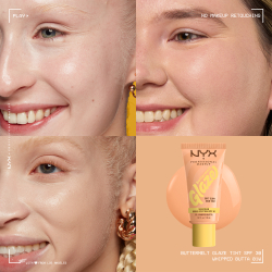NYX Professional Makeup Buttermelt Glaze - Тонирующий крем для лица с SPF 30 оттенок 01 Whipped Butta, 30 ml