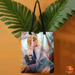 Сумка шоппер с принтом Эта фарфоровая кукла влюбилась