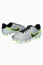 Бутсы Nike Tiempo Legend 10 Academy FG/MG Junior - серебряный