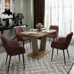 Стол обеденный Verona (120+40) дуб эвок прибрежный/глиняный серый