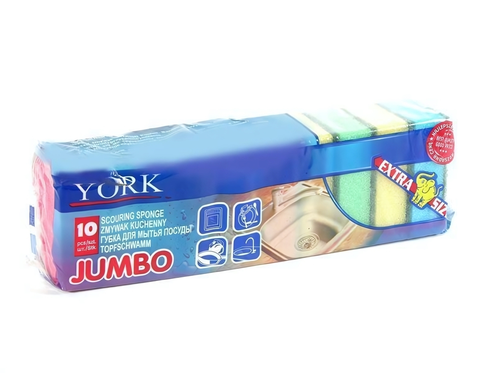 Губка для посуды 10шт "Джамбо"