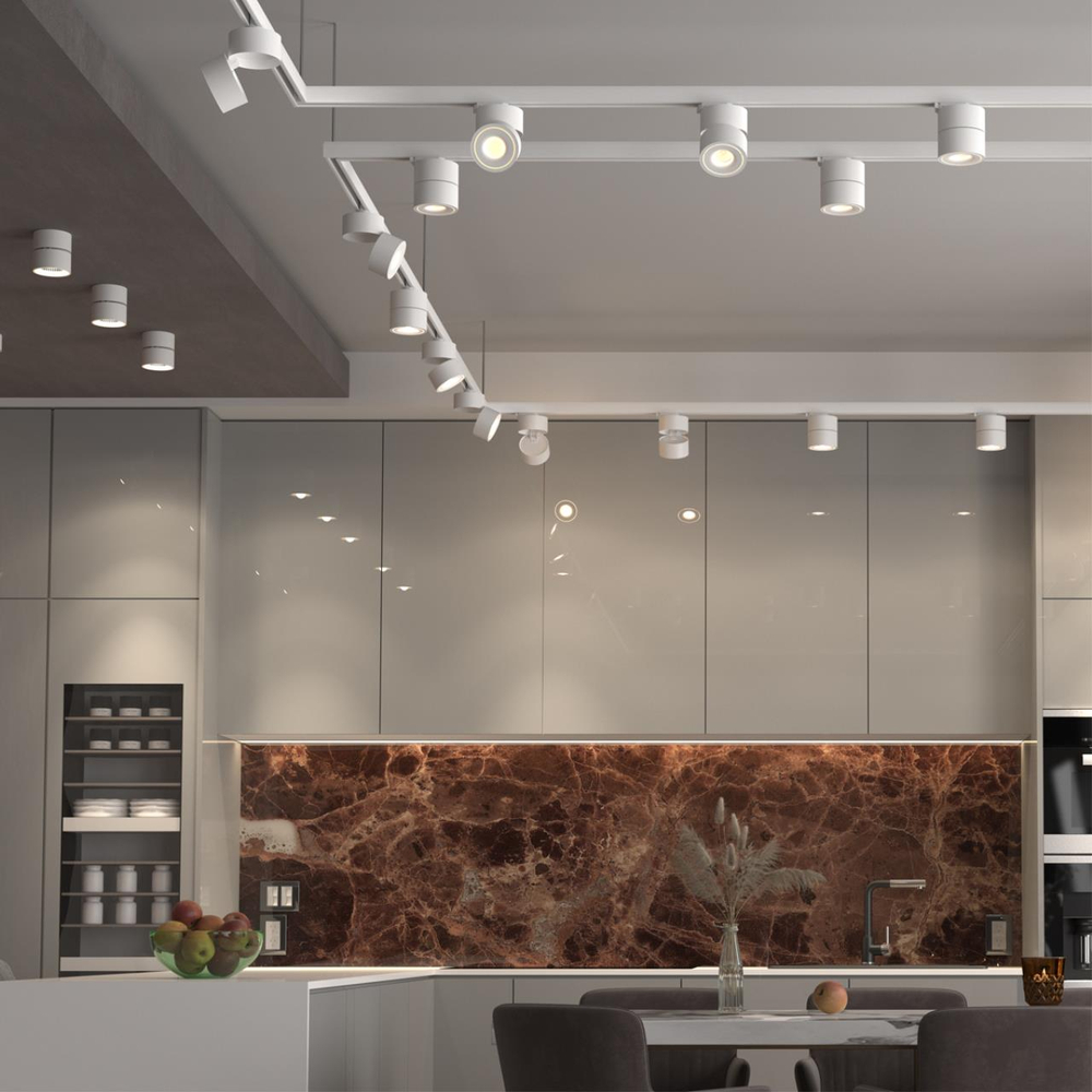 358774 OVER NT21 364 белый Светильник накладной светодиодный IP20 LED 15W 4000K 1300Лм 100-265V GRODA