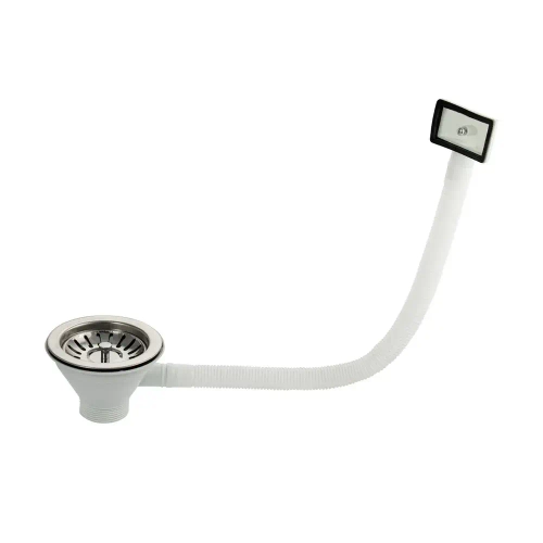 Articplast - Выпуск для кухонной мойки с большой горловиной, с переливом,  с сеткой 87282