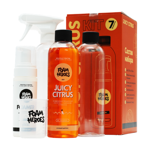 Foam Heroes Juicy Citrus Kit органический очиститель c аксессуарами (набор)