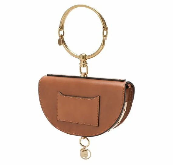 Сумка Chloé Nile Minaudiere коричневый