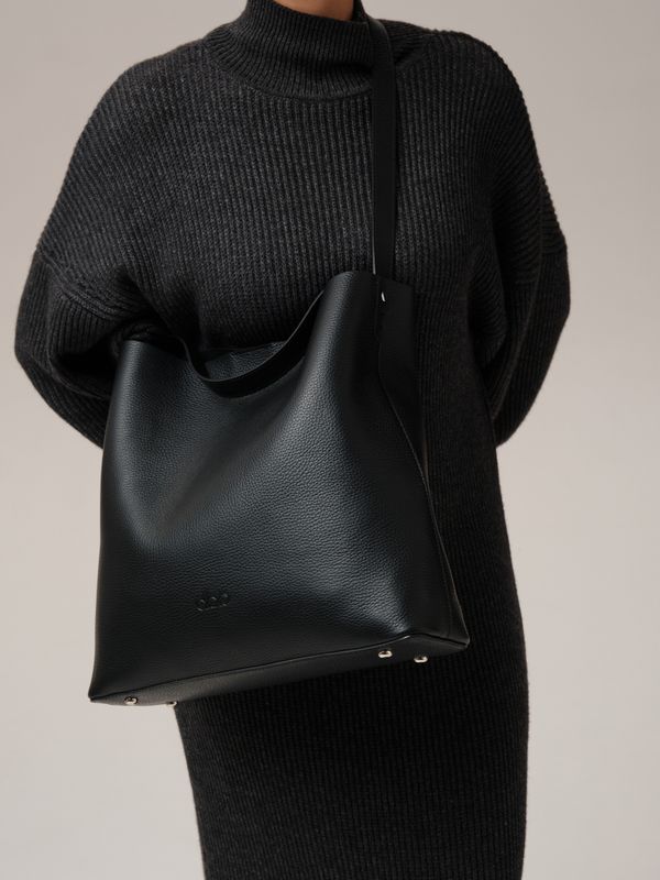 Кожаная сумка шоппер DBR 30948 черный