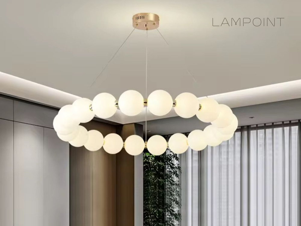 Люстра подвесная светильник светодиодный LED для кухни, гостиной, зала и детской, 60 см