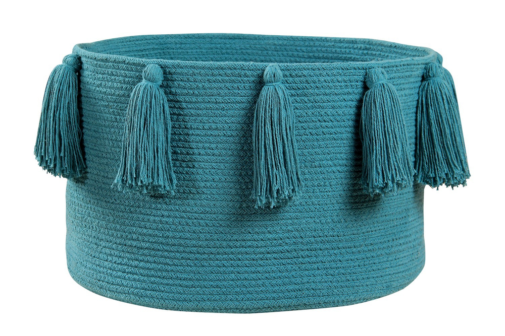 Корзина Lorena Canals Tassels Petroleum (30 x Ø45 см)