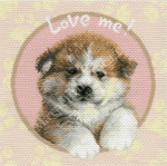 "Щенок акита-ину"-1735 канва с рисунком