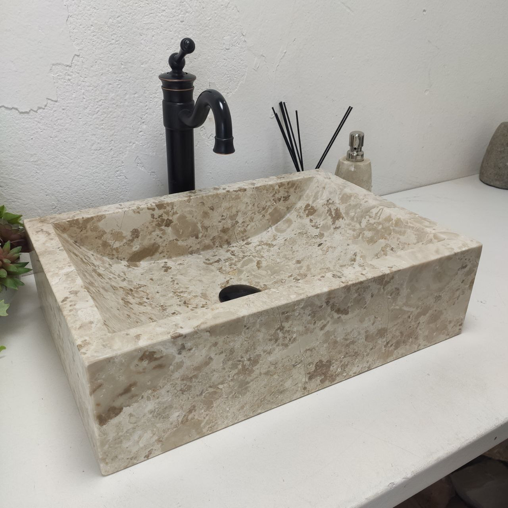Раковина из мрамора Prau Crem SM-61580 (51*35*14)