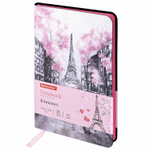 Блокнот малый ФОРМАТ (100х150 мм) А6 BRAUBERG VISTA "Paris" под кожу гибкий 80 л. (3 штуки в упаковке)