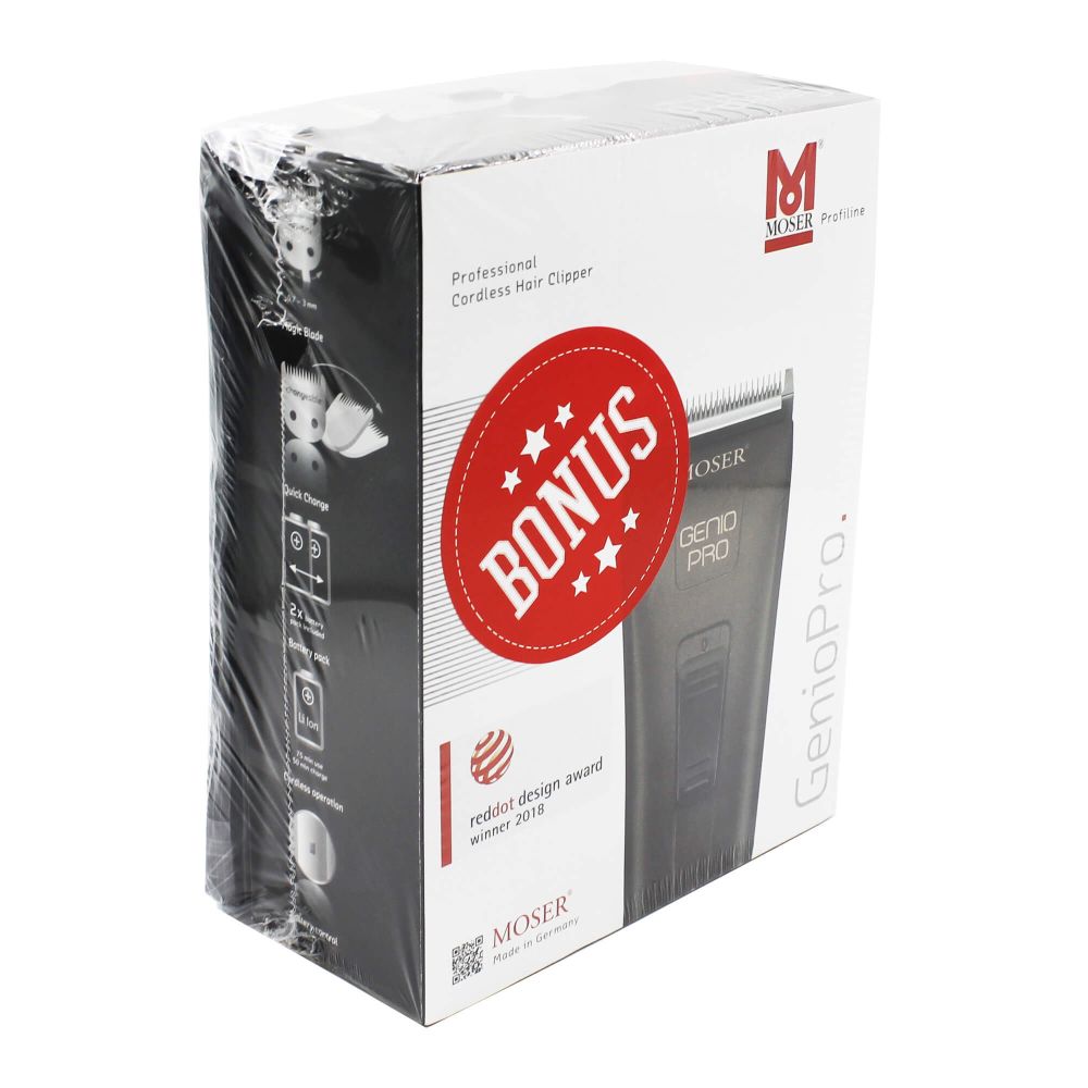 Машинка аккумуляторная для стрижки волос Moser Genio Pro + пеньюар (1874-0054) - 8
