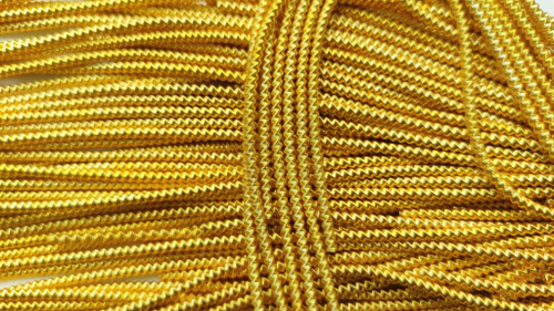 Канитель фигурная зиг-заг 2.9мм золото яркое