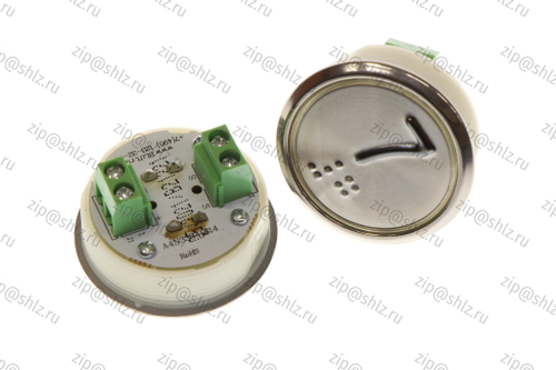 Кнопка (кнопочный модуль) EA2406S-S-R "7 этаж", круглая, красная статическая подсветка, Брайль