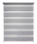 Рулонная штора - День-Ночь - Ткань: "Канзас" - цвет: светло-серый