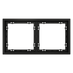 Рамка пластиковая VOLTUM S70 на 2 поста, (черный матовый)
