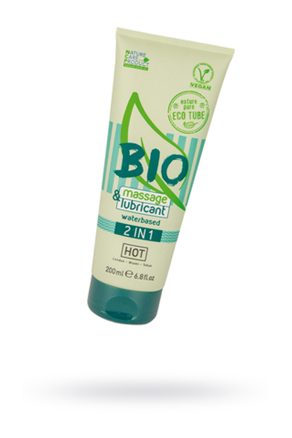 Hot Bio 2in1 - Лубрикант на водной основе, массажный гель 2в1, 200 мл